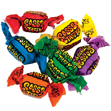 Taffy Town Sassy Taffy sour salt water taffy candy in colorful wrappers with bold fruity flavors